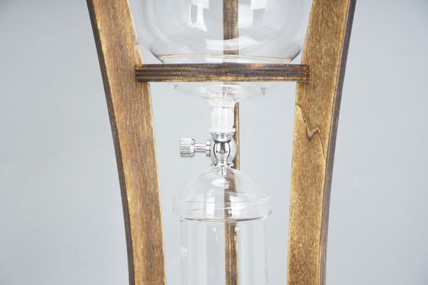 Ice Drip Glass Coffee Brew Pot Set Cold Brew Tower Coffee Maker Wooden 5-6 cup