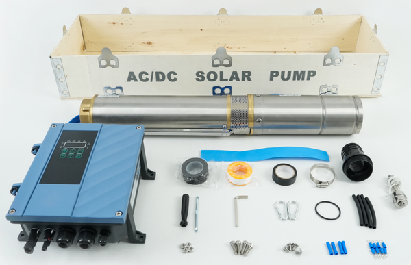 4" Solar Bore Pump Submersible Deep Well Hole Pump +MPPT Controller 1300W/2200W