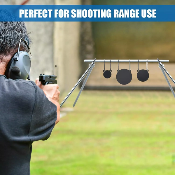 3 Pcs Gong Target Hanging Kit AR500 Steel Shooting Targets Hunting Training AU