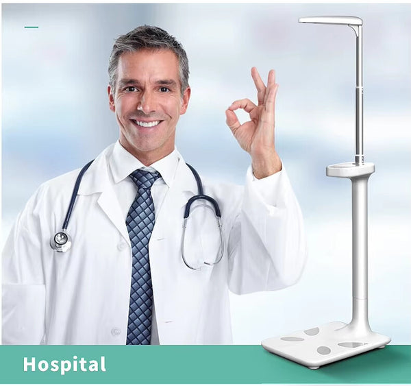 Full Body Composition Analysis Machine Gym Ultrasonic Weight Height Scale