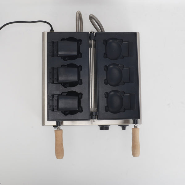 Kitten Shaped Waffle Maker Open Mouth Ice Cream Maker Taiyaki Machine AUPLUG