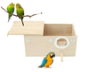 Oversized Bird Nest Breeding Box Parakeet Budgie Cockatiel Nesting Window Wooden