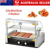 Electric Hot Dog Roller 7 Rollers Sausage Hot Dog Grill Toaster w/Glass Cover