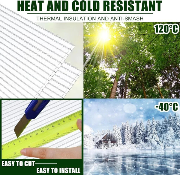 Polycarbonate Greenhouse Panels Water & Impact Resistance Roofing For Garden