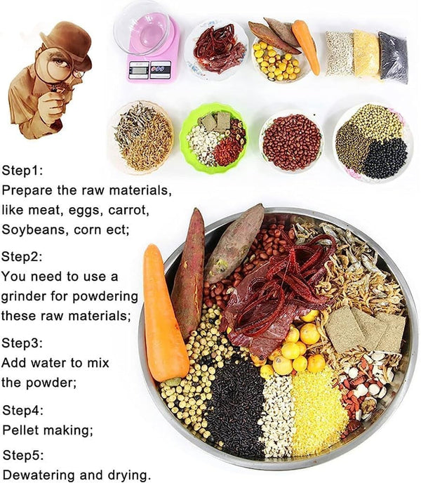 Pet Birds DIY feed Machine Manual Birds Bait Animal 5.0mm Pellet Food Making AUS