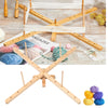 Wood Yarn Holder Compact Rotating Yarn Winder for Efficient Hand Knitting