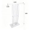 Transparent Acrylic Podium Stand Free Standing Church Pulpit for Speech Wedding