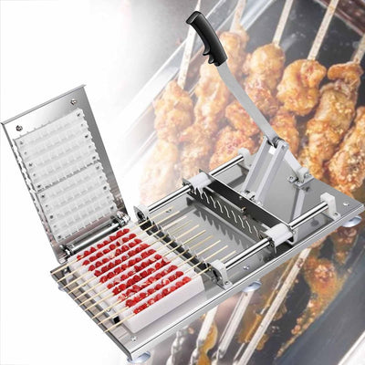 Manual Mutton Kebab Machine 10 Strings Stainless Steel BBQ Skewer String Machine