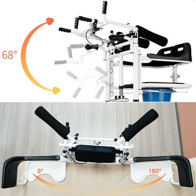 Lift Transfer Chair Patient Wheelchair+Assist Rise Lifter Hydraulic Lift Chair