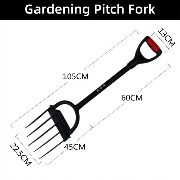 Gardening Pitch Fork Digging Fork with Manganese Steel Garden Agricultural Tool