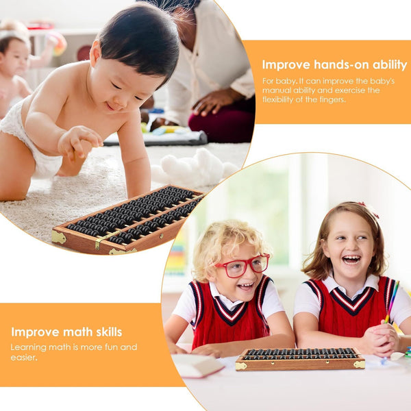 Chinese Wooden Abacus Soroban Arithmetic Mathematic Kid Calculating Tool