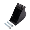200mm Narrow Digging Bucket Mini Excavator Bucket Metal Trenching Digger w/ Pins