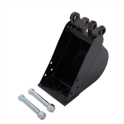 200mm Narrow Digging Bucket Mini Excavator Bucket Metal Trenching Digger w/ Pins