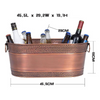 2pcs Beverage Tub Wine Champagne Bucket Cooler Drinks Cooler Vintage Copper AU