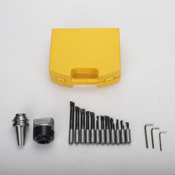 12Pcs 3 Inch Boring Head BT40 Shank 3/4 Inch Carbide Boring Bar Boring Head Bar