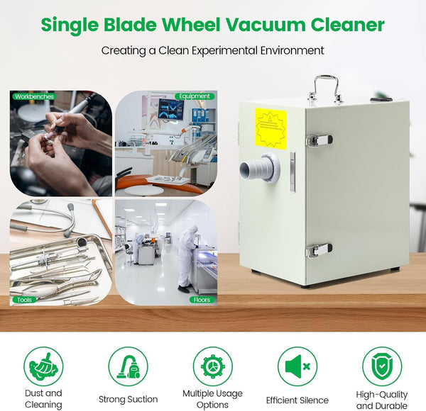 Dental Lab Vacuum Cleaner Single-Blade Wheel Dust Collector Extractor AU Plug