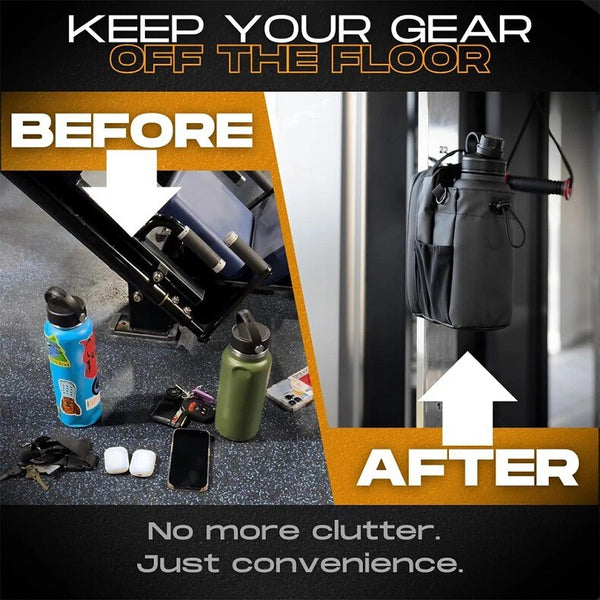 15*11*25CM Gym Magnetic Bag  w/Phone Pocket Portable Water Bottle Bag Holder