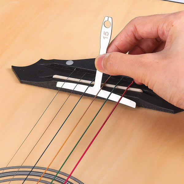 17 Pcs Guitar Luthier Tool Radius Gauge String Action Ruler Guitar Bass Setup