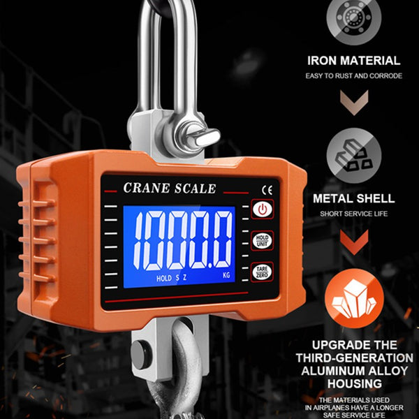 Digital Crane Scale Heavy Duty Hanging Scale Industria Crane Scale 2200lb/1000Kg