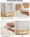 4Tier Folding Shelf with Wheel Storage Rack Cart for Kitchen Pantry Laundry Room