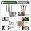 9Pcs Canning Pot Set Water Bath Canner Stainless Steel with Glass Lid 21.5 Quart