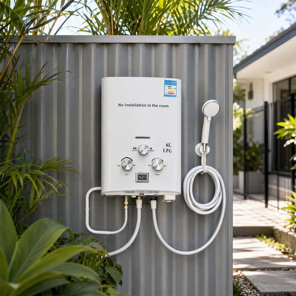 6L LPG Portable Tankless Water Heater Outdoor for RV Trips, Camping, Boat Cabins