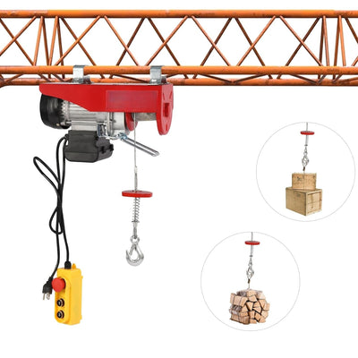 800kg Electric Hoist Winch 10m/min Electric Lift with Remote ControlRope Tool