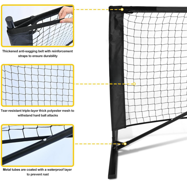 22FT Regulation Size Portable Pickleball Net System w/ Carry Bag Pickleball Net