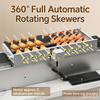 Electric Skewer Kabob Auto Rotating Rotisserie Grill Rack Adjustable Outdoor BBQ
