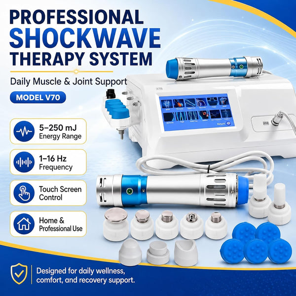 Shockwave Therapy Machine ESWT Shock Wave Therapy Device with 10 Heads&12 Modes