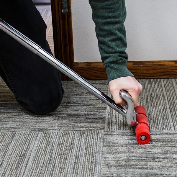Floor and Wall Roller for Vinyl Flooring Heavy Duty Handle Rubber Nylon Wheels