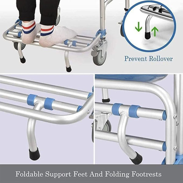 Shower Chair With Wheels Disabled Bedside Commode Wheelchair Toilet Chair 200KG