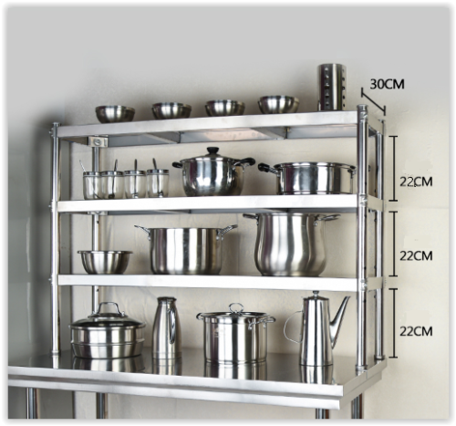 3Tier Commercial Kitchen Overshelf bench Top Stainless Steel for Prep&Work Table