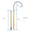 Electrical Insulated Rescue Hook High Voltage Fiberglass General Safety  2m