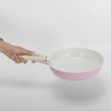 11Pcs Pink pots and Pans Set Removable Handle Nonstick Cookware Set Space Saving