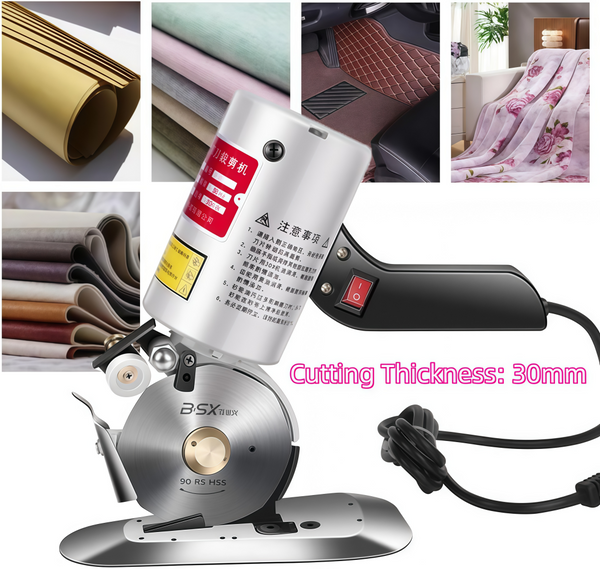Electric Cloth Cutter Fabric Cutting Machine Round Blade Octagonal Knife 90mm