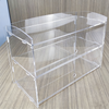 2/3 Tier Acrylic Display Case for Collectibles Figures Cupcake Dustproof Cabinet