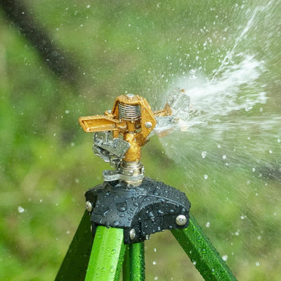 Heavy Duty Brass Impact Sprinkler Head with Nozzles 1/2" Lawn Garden Irrigation