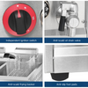 16L /8.2L Commercial LPG Gas Fryer w/Fryer Basket Deep Single Tank Frying Tool