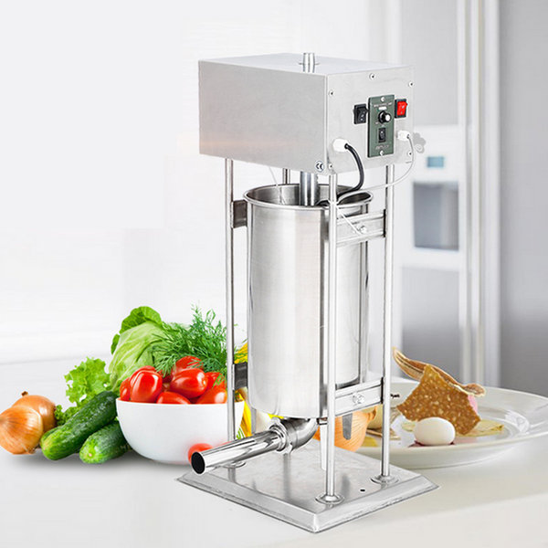 15L Electric Sausage Filler 5 Nozzles Sausage Maker Meat Stuffer Stainless Steel