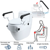 Toilet Seat Risers Raised Toilet with Armrest Adjustable Height for the Elderly