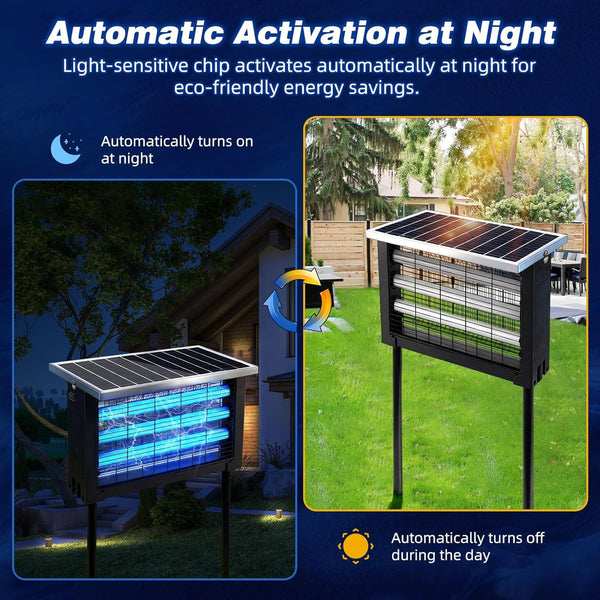Solar USB Mosquito Killer Light Electronic Fly Bug Insect Zapper Trap Pest Lamp