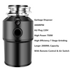 750W Kitchen Food Waste Garbage Disposer with Remote Control Air Switch 2000ML