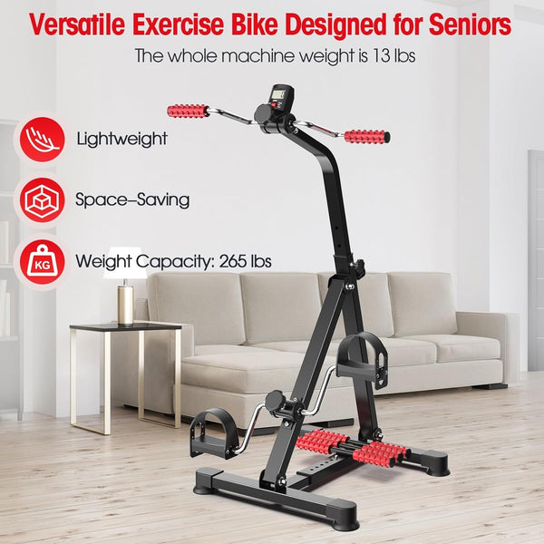 Mini Fitness Exercise Bike Rehabilitation Handrail Stepper Leg Pedal Trainer AU