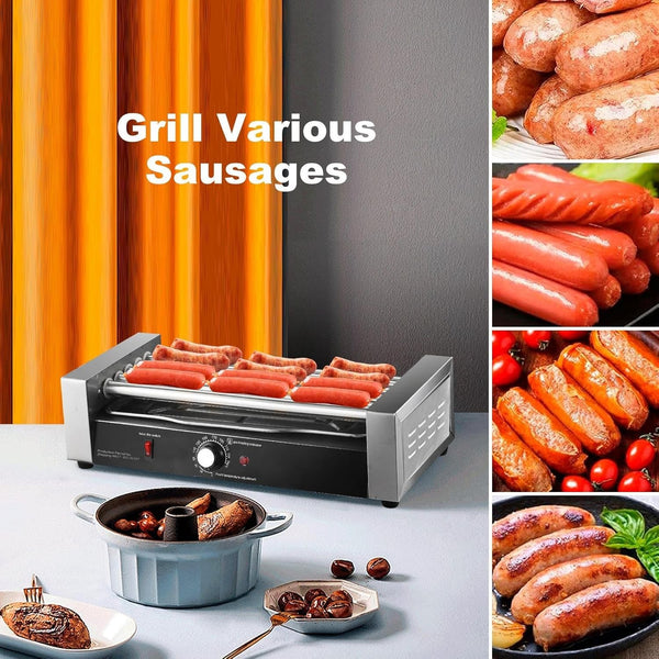 300℃ Electric Hot Dog Roller Machine Commercial Hot Dog Roller Sausage Roller