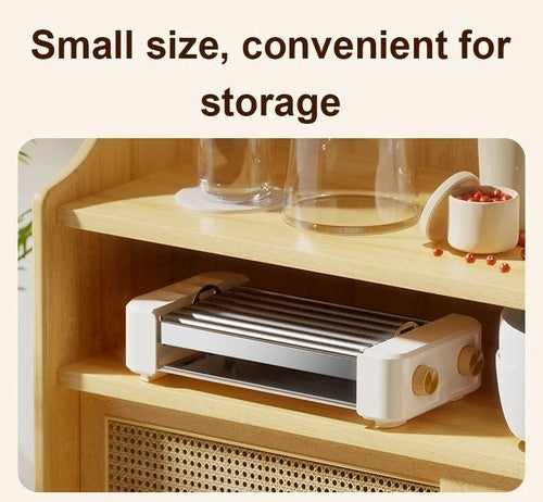 Hot Dog Roller Grill Sausage Roller 6 Rollers Stainless Steel Camping BBQ Home