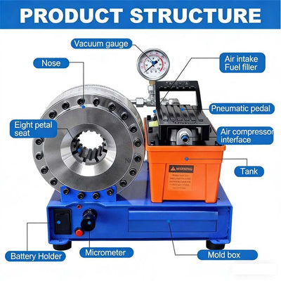 Pneumatic Hose Crimper High Pressure Hydraulic Hose Crimping Machine Shrinking
