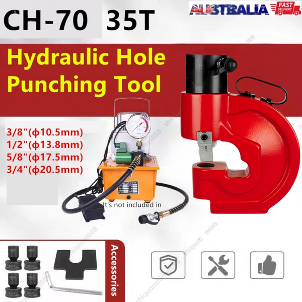 Hydraulic Hole Punching Tool CH-70 35T Hole Digger Punch for Iron Plate Copper