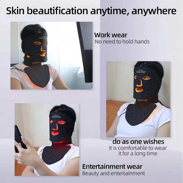 240 Lights Face Neck LED Mask Portable Skin Care Red Light Therapy for Face AU