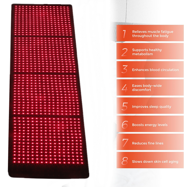 960pcs LED 660mm&850mm Near Infrared Red Light Therapy Mat For Body Pain Relief